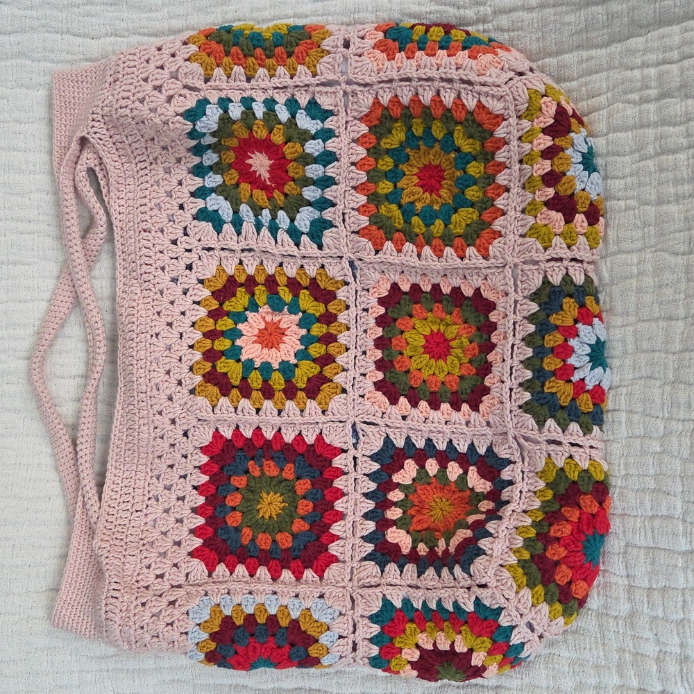 Boho Chic Granny Square Handbag